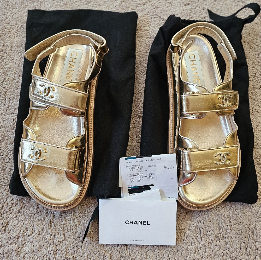 Chanel dad sandals size 40